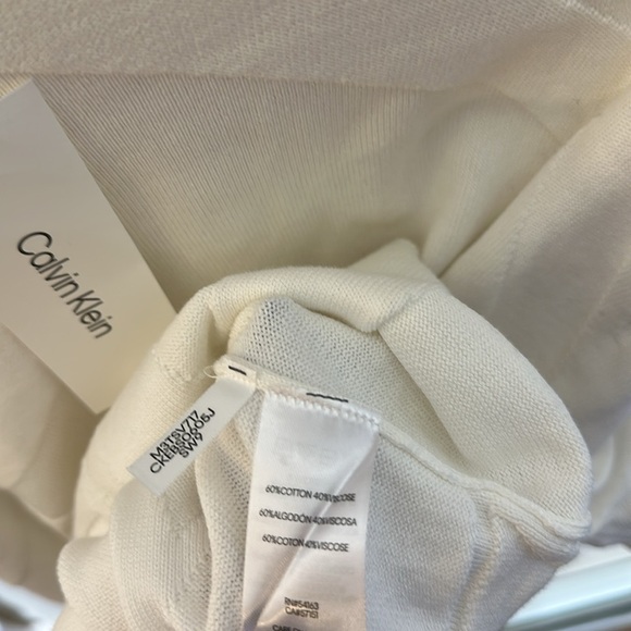 Calvin Klein Long Sleeve Sweater Size XL Soft White Pull On Lightweight - Picture 7 of 15